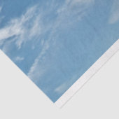 Blue Sky Verspreid Wit Wolken Blauw Patroon Tissuepapier (Detail)