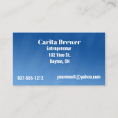 Blue Sky Visitekaartje (Achterkant)