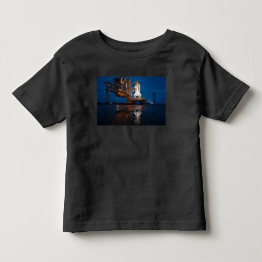Blue Sky voor Space Shuttle Atlantis Lancering Kinder Shirts (Voorkant)
