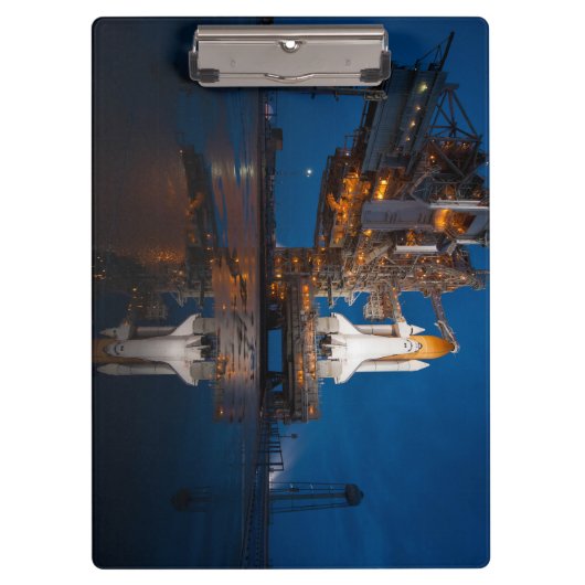 Blue Sky voor Space Shuttle Atlantis Lancering Klembord (Voorkant)