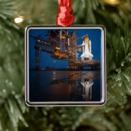 Blue Sky voor Space Shuttle Atlantis Lancering Metalen Ornament (Boom)