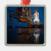 Blue Sky voor Space Shuttle Atlantis Lancering Metalen Ornament (Voorkant)