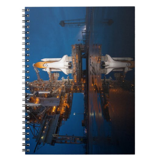 Blue Sky voor Space Shuttle Atlantis Lancering Notitieboek (Voorkant)