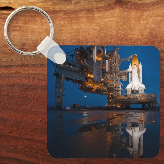 Blue Sky voor Space Shuttle Atlantis Lancering Sleutelhanger (Voorkant)