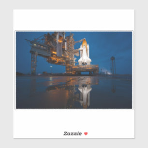 Blue Sky voor Space Shuttle Atlantis Lancering Sticker