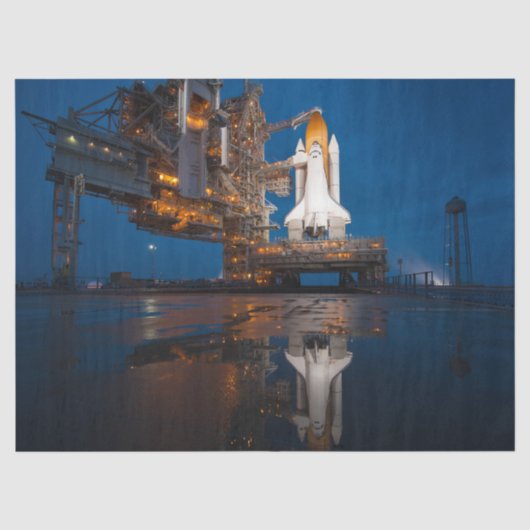 Blue Sky voor Space Shuttle Atlantis Lancering Tissuepapier (Voorkant)