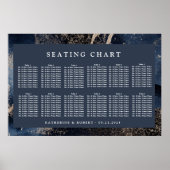 Blue Sky Waterverf bruiloft zitgrafiek Poster (Voorkant)