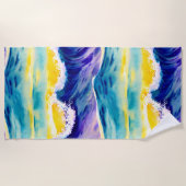 Blue sky waterverf zomertijd Vakantie Strandlaken (Voorkant)