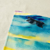 Blue sky waterverf zomertijd Vakantie Strandlaken (In situ)