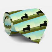 Blue Sky Welsh Corgi Stropdas (Opgerold)