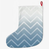 Blue Sky White Chevron Grote Kerstsok (Achterkant)