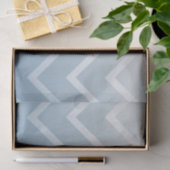 Blue Sky White Chevron Tissuepapier (Geschenk)