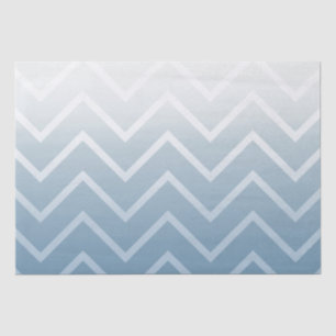 Blue Sky White Chevron Tissuepapier