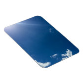 Blue Sky White Clouds Background Cloudy Skoudy Magneet (Rechterzijde)