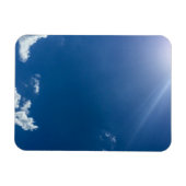Blue Sky White Clouds Background Cloudy Skoudy Magneet (Horizontaal)
