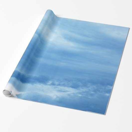 Blue Sky White Clouds Background skies hemel Cadeaupapier (Uitgerold)