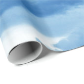 Blue Sky White Clouds Background skies hemel Cadeaupapier (Rol Hoek)