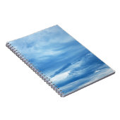 Blue Sky White Clouds Background skies hemel Notitieboek (Rechterzijde)