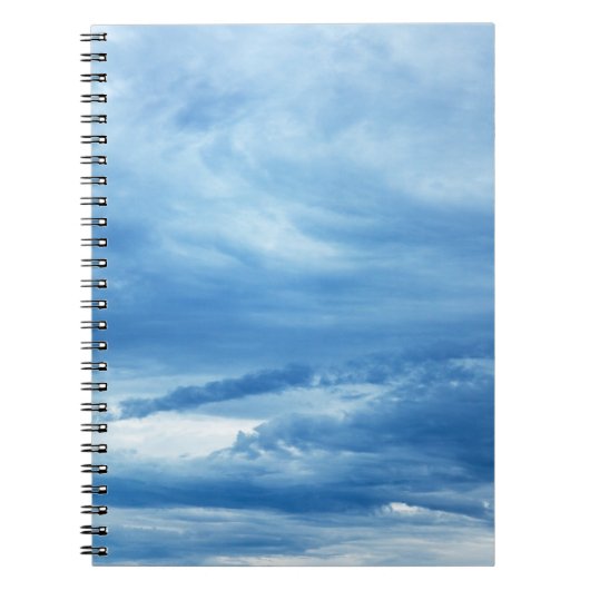 Blue Sky White Clouds Background skies hemel Notitieboek (Voorkant)