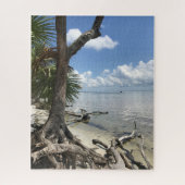 Blue Sky White Clouds, Blue Zee, Driftwood Beach Legpuzzel (Verticaal)