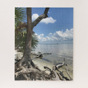 Blue Sky White Clouds, Blue Zee, Driftwood Beach Legpuzzel