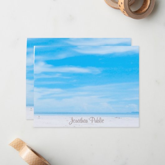 Blue Sky White Clouds Calligraded Sjabloon Script (Voorkant / Achterkant in situ)