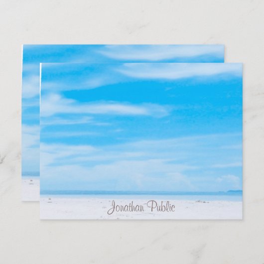 Blue Sky White Clouds Calligraded Sjabloon Script (Voorkant / Achterkant)