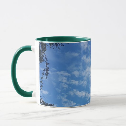Blue Sky White Clouds Coffee Tea Soup Cup Mok (Links)