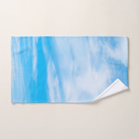 Blue Sky White Clouds Elegant Custom Sjabloon Handdoek (Handdoek)