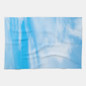 Blue Sky White Clouds Elegant Custom Sjabloon Theedoek (Horizontaal)