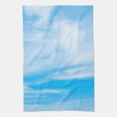 Blue Sky White Clouds Elegant Custom Sjabloon Theedoek (Verticaal)