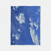 Blue Sky White Clouds Fleece Blanket Deken (Voorkant)