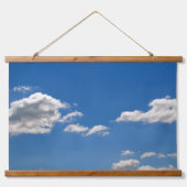 Blue Sky White Clouds Hangend Wandkleed (Voorkant)