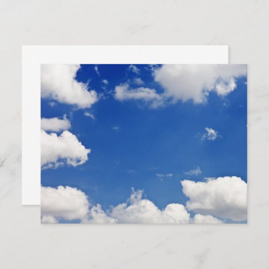 Blue Sky White Clouds Heaven Sjabloon (Voorkant / Achterkant)