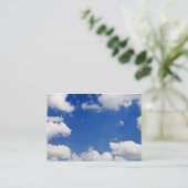Blue Sky White Clouds Heaven Sjabloon Visitekaartje (Staand voorkant)