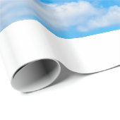 Blue Sky White Clouds Heavenly Cloud Background Cadeaupapier (Rol Hoek)