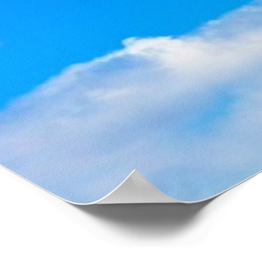 Blue Sky White Clouds Heavenly Cloud Background Poster (Hoek)