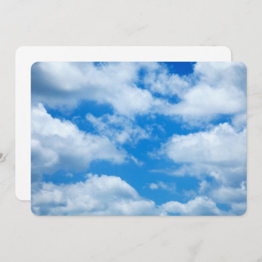 Blue Sky White Clouds Heavenly Skies Background (Voorkant / Achterkant)