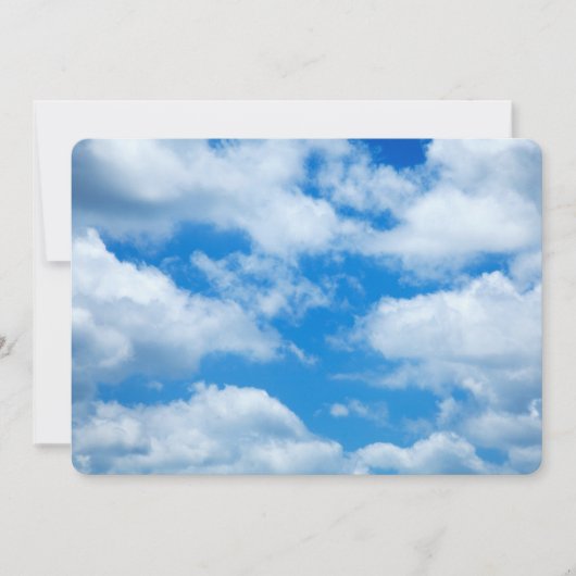 Blue Sky White Clouds Heavenly Skies Background (Voorkant)