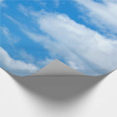 Blue Sky White Clouds Heavenly Skies Background Cadeaupapier (Hoek)