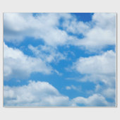 Blue Sky White Clouds Heavenly Skies Background Cadeaupapier (Vlak)
