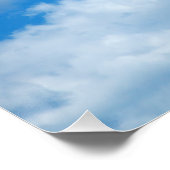 Blue Sky White Clouds Heavenly Skies Background Perfect Poster (Hoek)