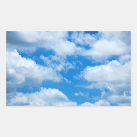 Blue Sky White Clouds Heavenly Skies Background Rechthoekige Sticker (Voorkant)