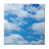 Blue Sky White Clouds Heavenly Skies Background Tegeltje (Voorkant)