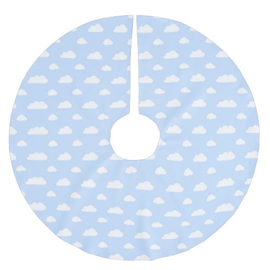 Blue Sky White Clouds - kerstboomrok Kerstboom Rok (Voorkant)