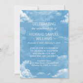 Blue Sky White Clouds Life Celebration Kaart (Voorkant)