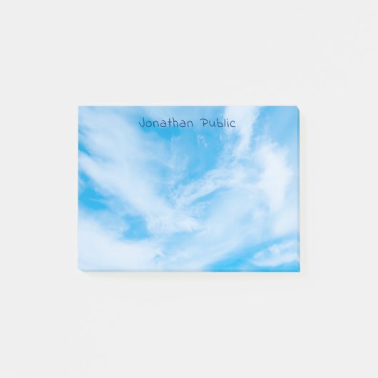 Blue Sky White Clouds Modern Elegant Professional Post-it® Notes (Voorkant)