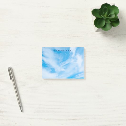 Blue Sky White Clouds Modern Elegant Professional Post-it® Notes (Kantoor)