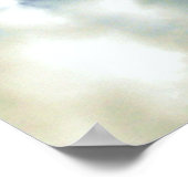 Blue Sky White Clouds Motivatie Freedom Poster (Hoek)