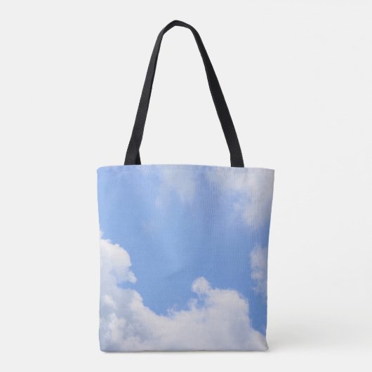 Blue Sky White Clouds Natuur Canvas tas (Achterkant)